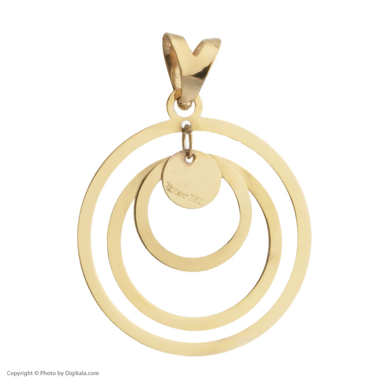 آویز گردنبند طلا 18 عیار زنانه مایا ماهک مدل MM1629 طرح دایره متداخل