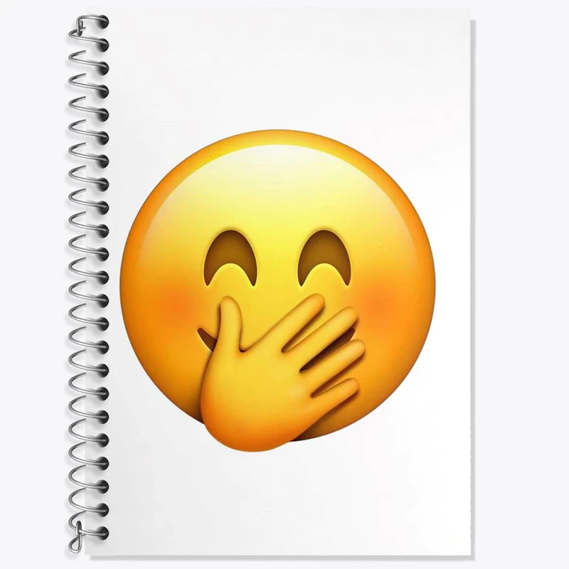 دفتر زبان 50 برگ خندالو مدل دو خط طرح ایموجی کد 24693