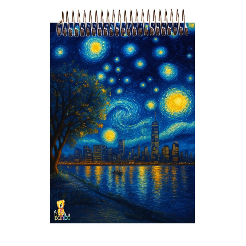 دفتر شطرنجی 100 برگ بانیبو مدل ونگوگ کد 2721