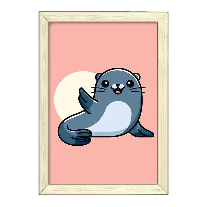 تابلو خندالو طرح حیوانات آبزی شیر دریایی کد 28161