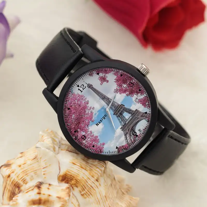 ساعت مچی عقربه ای ناکسیگو مدل برج ایفل کد LF11677