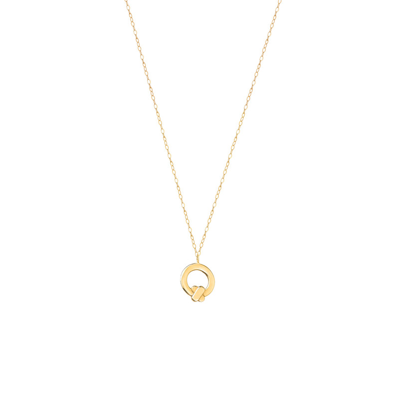 گردنبند طلا 18 عیار زنانه با زنجیر مینیمال ماوی گالری مدل دایره لیا