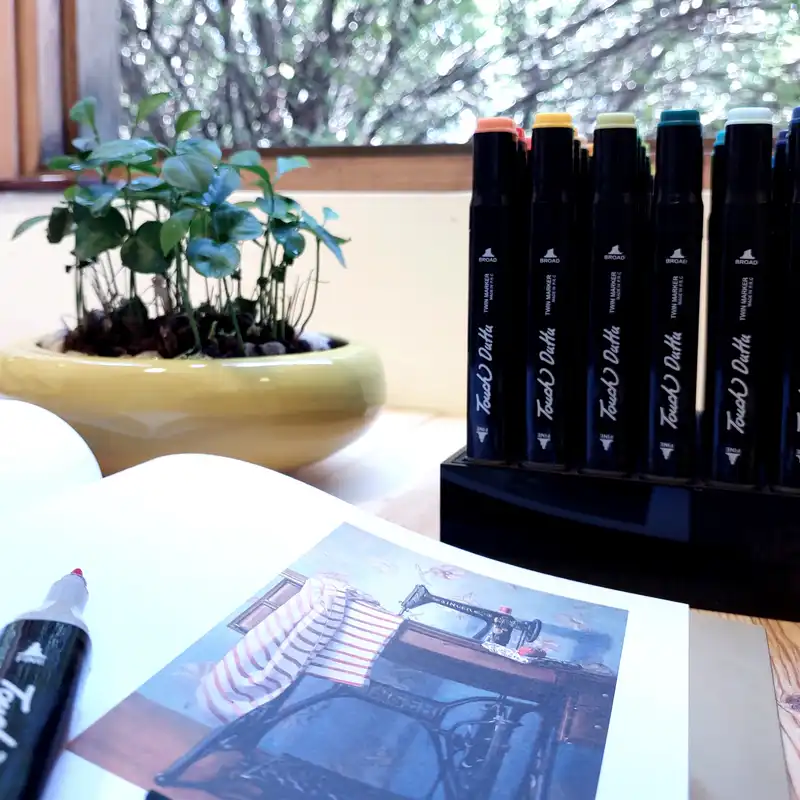 ماژیک راندو تاچ دوهو مدل TWIN بسته 80 عددی به همراه استند