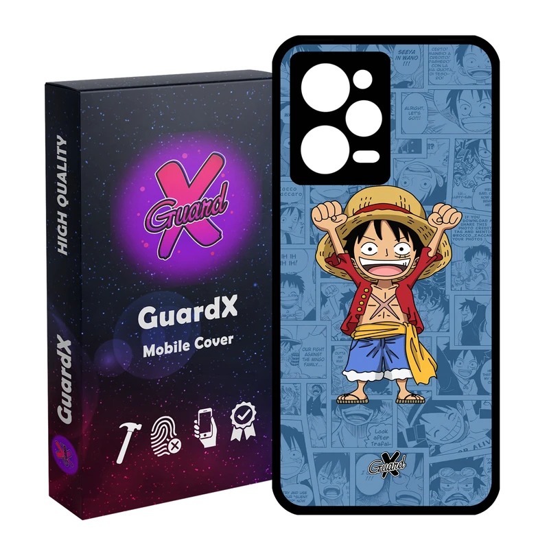 کاور گارد ایکس طرح One Piece Luffy Anime مدل Glass10464 مناسب برای گوشی موبایل شیائومی Redmi Note 12 Pro 5G/Poco X5 Pro 5G/Note 12 Pro Pro speed