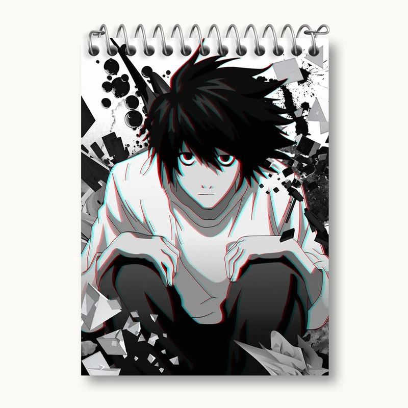 دفتر یادداشت 50 برگ خندالو مدل ال لاولیت انیمه دفترچه مرگ Death Note کد 11309