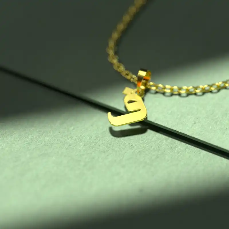 گردنبند طلا 18 عیار زنانه مدوپد مدل حرف ف کد I3-1-1855