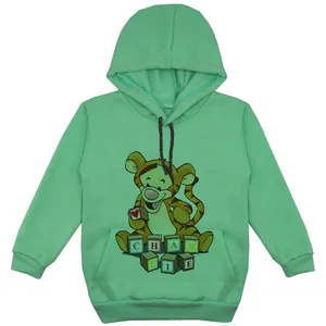 هودی پسرانه مدل ببر F181 رنگ سبز