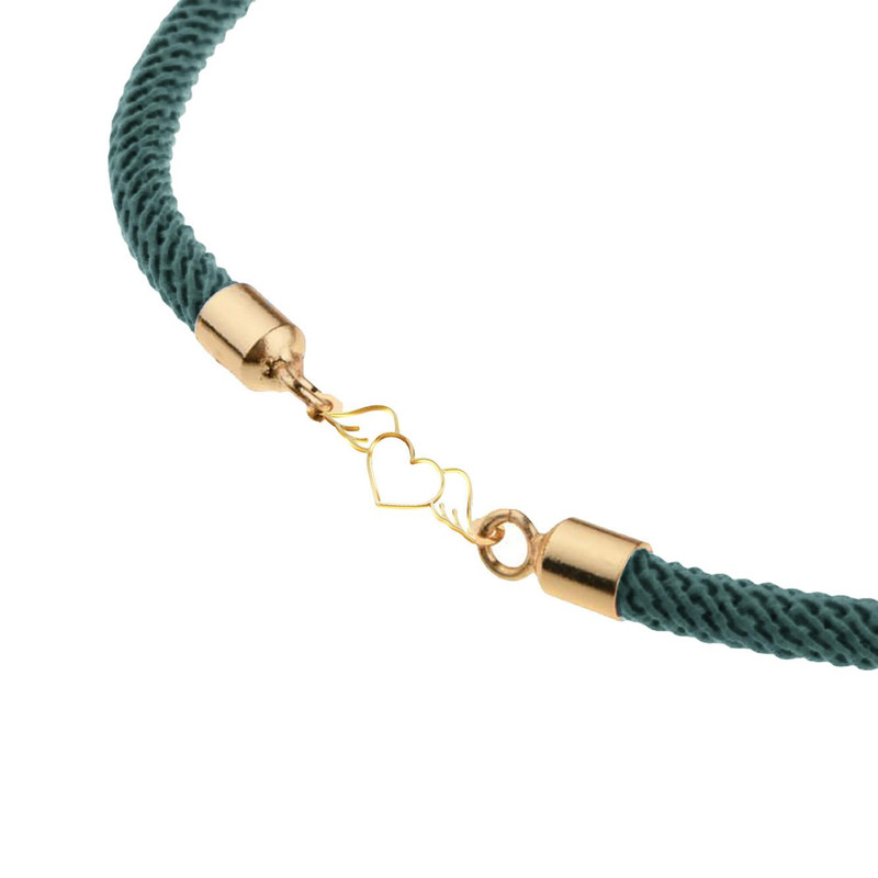 دستبند طلا 18 عیار زنانه مدوپد مدل قلب بال‌دار کد D16-10163