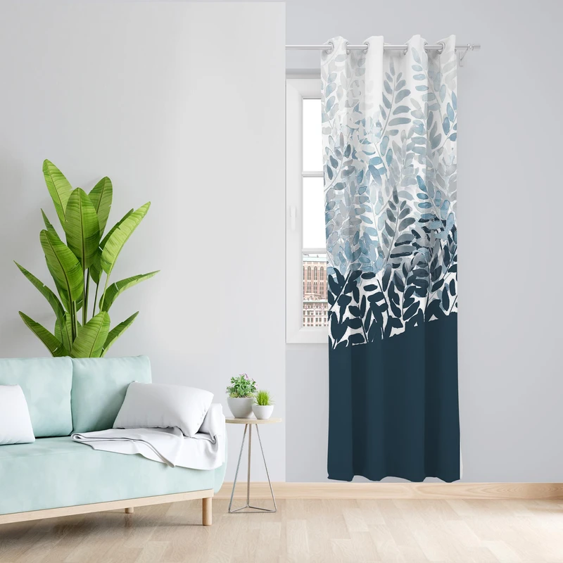 پرده مدل برگ مخمل پانچی کد 1053 سایز 140x200 سانتی متر