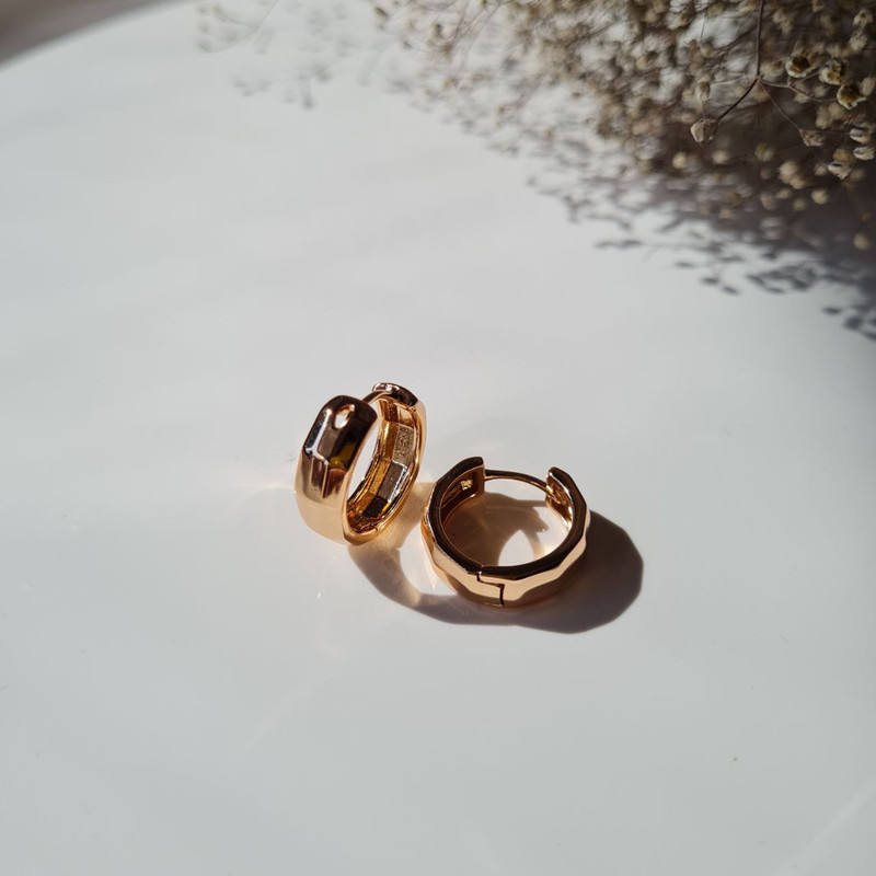 گوشواره زنانه ژوپینگ مدل حلقه ای چند ضلعی گوشواره زنانه ژوپینگ مدل حلقه ای چند ضلعی