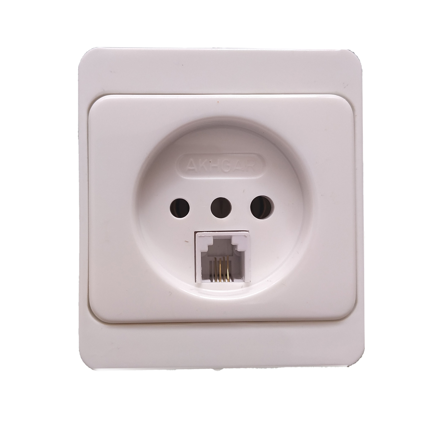 پریز تلفن اخگر الکتریک کد T-102