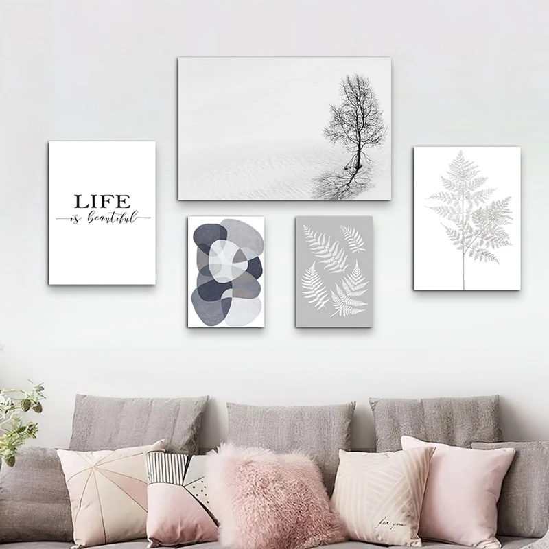 تابلو شاسی بکلیت طرح نقاشی تک درخت مدل SH-980 مجموعه 5 عددی