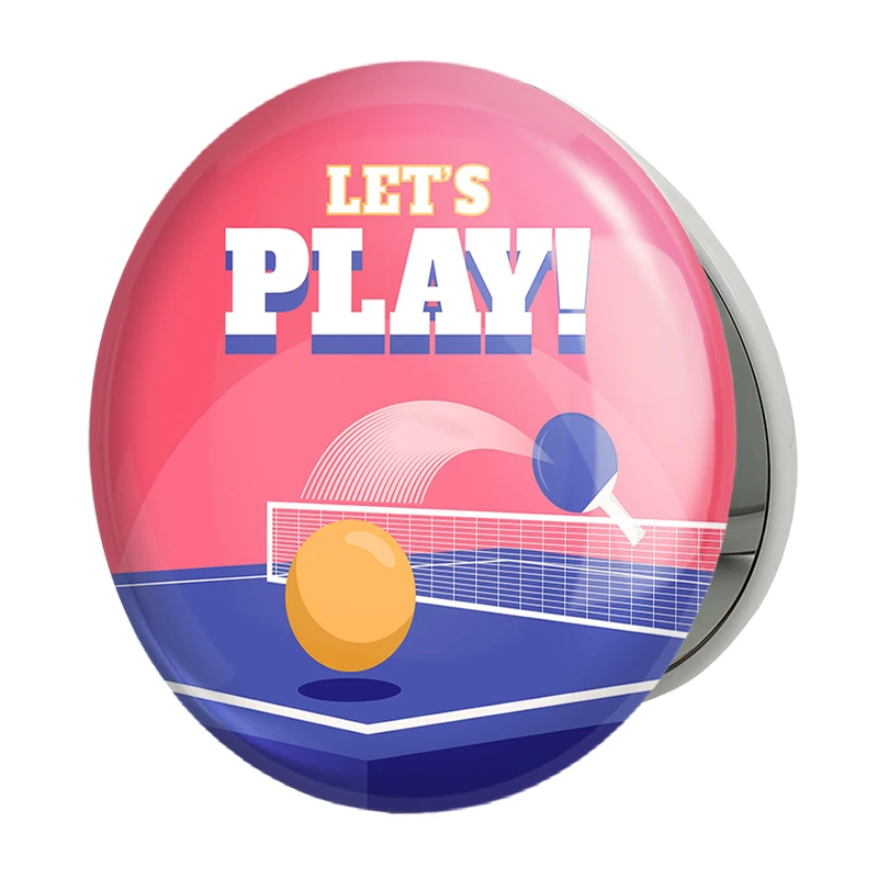 آینه جیبی خندالو طرح پینگ پنگ Ping Pong مدل تاشو کد 27991 