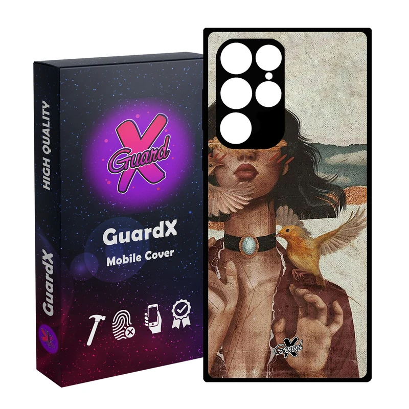 کاور گارد ایکس طرح دختر مدل Glass10320 مناسب برای گوشی موبایل سامسونگ Galaxy S23 Ultra