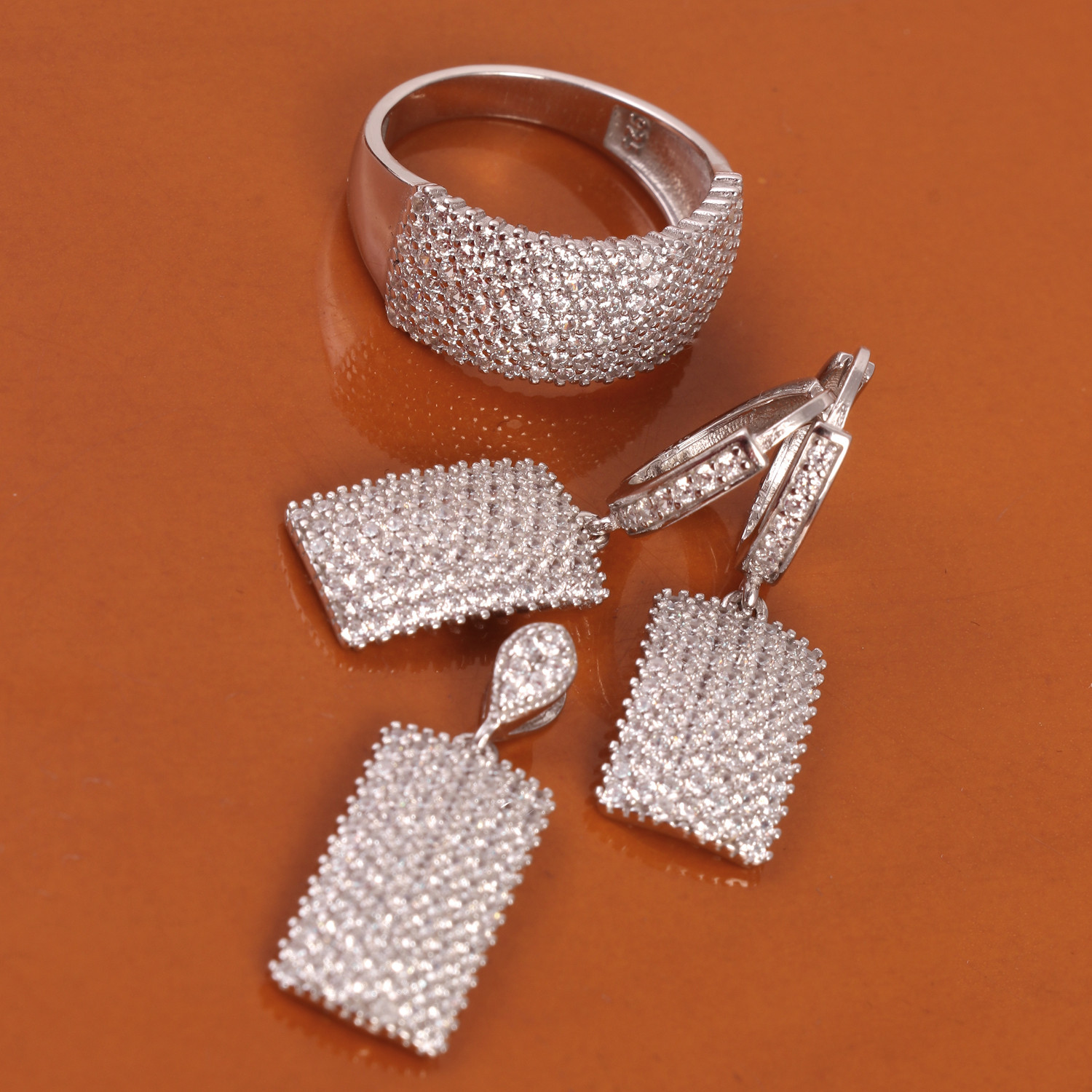 نیم ست نقره زنانه مدل GTA-192