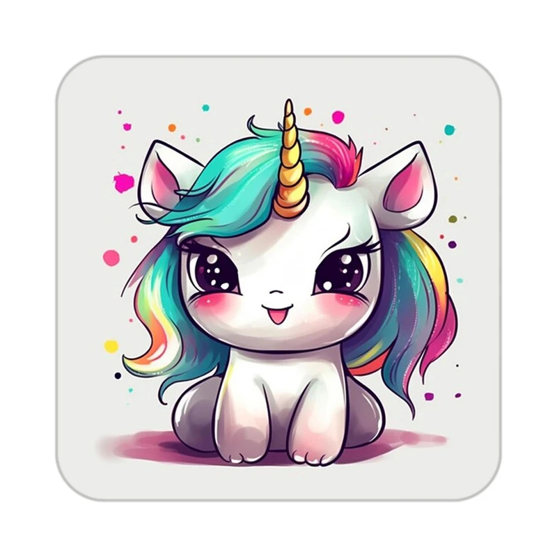 زیر لیوانی کاکتی طرح اسب تک شاخ و یونیکورن مدل mp29698