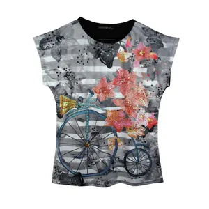 تی شرت آستین کوتاه زنانه مدل bay M