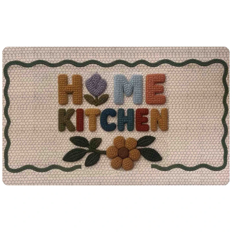 پادری مدل راما اسفنجی طرح هوم کیچن R-101  سایز 70x50x4 سانتی‌متر مناسب برای فضای داخلی