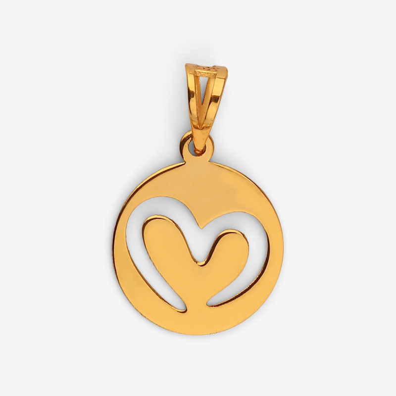 آویز گردنبند طلا 18 عیار زنانه نگین طرح قلب