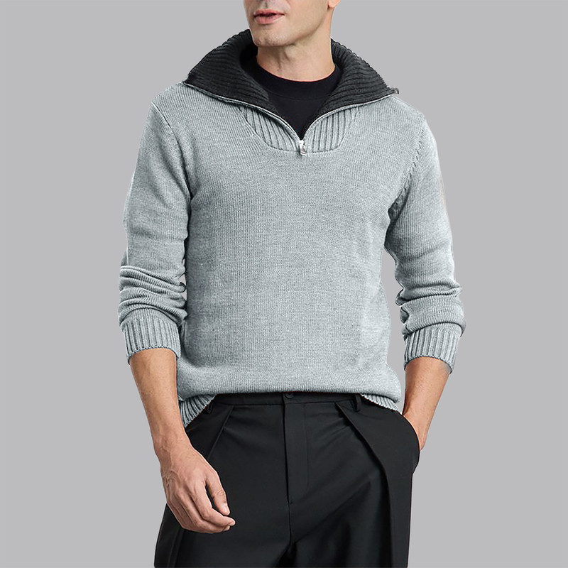 پلیور یقه برگردان مردانه مدل 820033052 طرح ترندیول