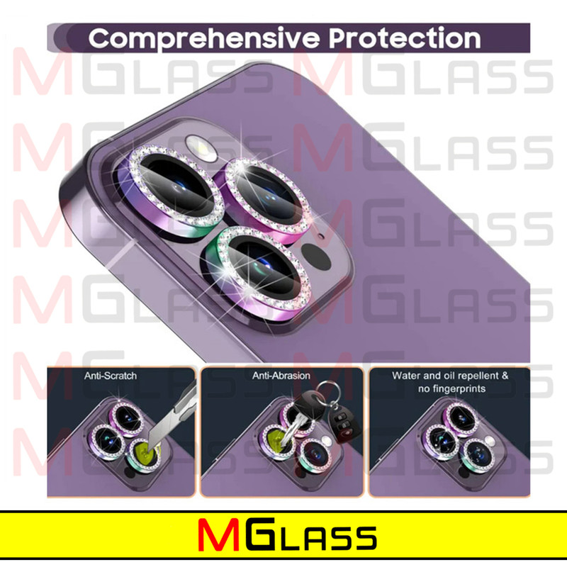محافظ لنز دوربین ام‌گلس مدل Ring Diamond مناسب برای گوشی موبایل اپل Iphone 13 Pro / 13 Pro max