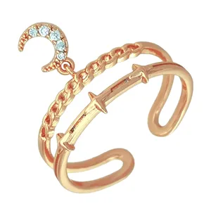 انگشتر زنانه ژوپینگ مدل ماه کد R4215