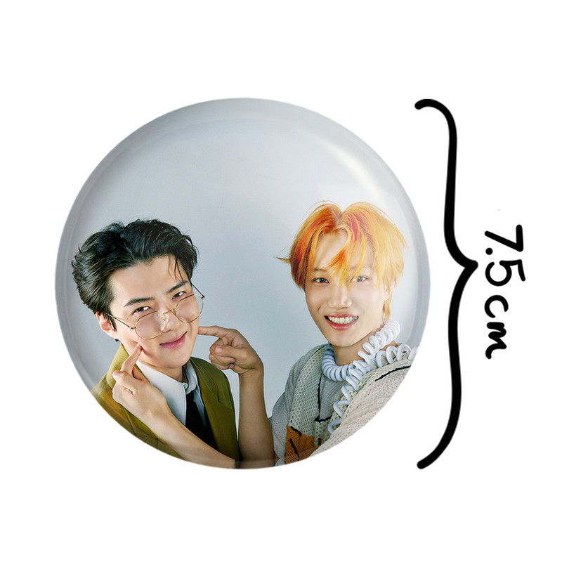 آینه جیبی خندالو طرح سهون و کای گروه اکسو EXO مدل تاشو کد 16841