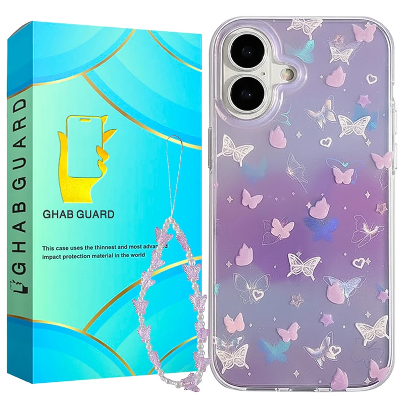 کاور قاب گارد مدل HOLG مناسب برای گوشی موبایل اپل iPhone 16 به همراه بند آویز