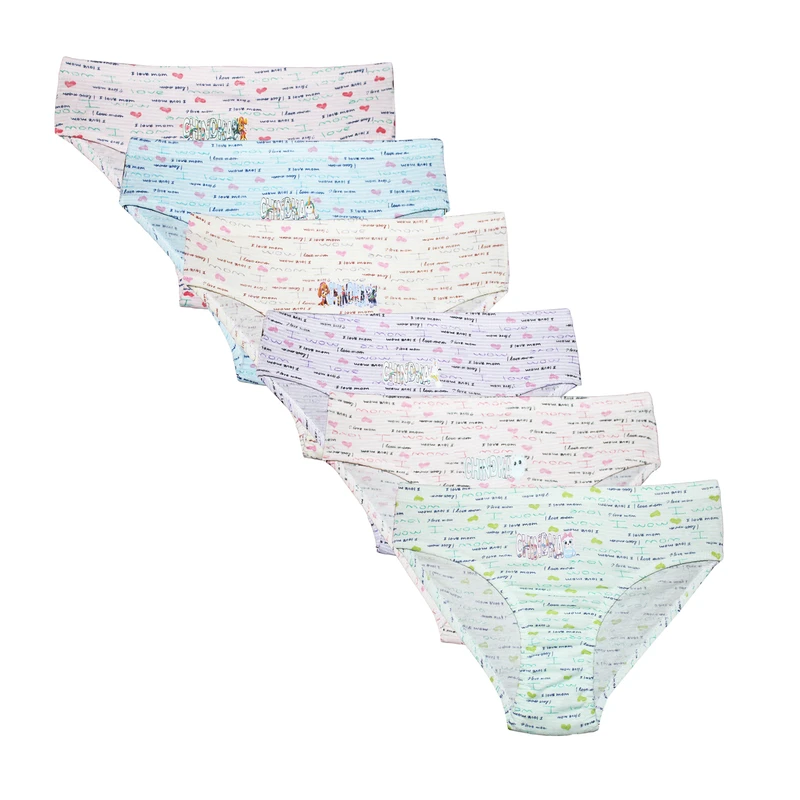 شورت اسلیپ دخترانه چیندکا مدل نخی کد 103 مجموعه 6 عددی