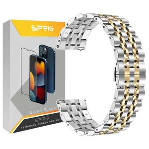 بند اسپریگ مدل 7Bid SLV مناسب برای ساعت هوشمند سامسونگ Galaxy Watch 5 40mm / Watch 5 44mm / Watch 5 pro 45mm