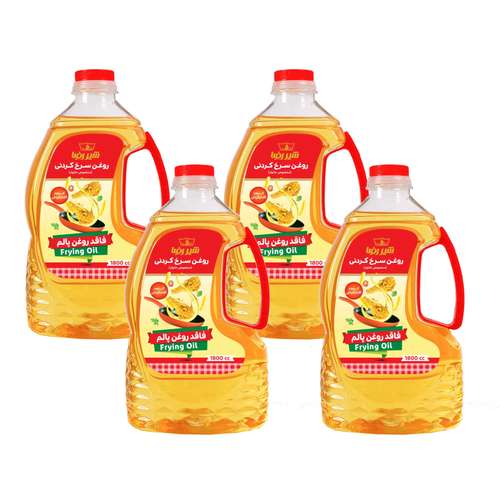 روغن سرخ کردنی شیررضا حاوی روغن کنجد و آفتابگردان - 1.8 لیتر بسته 4 عددی