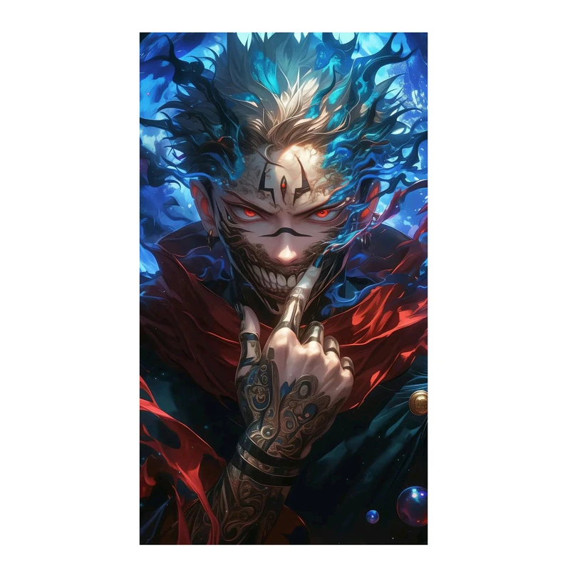 استیکر لپ تاپ و موبایل مدل انیمه طرح جوجوتسو کایسن ریومن سوکونا jujutsu kaisen ryomen sukuna کد 587