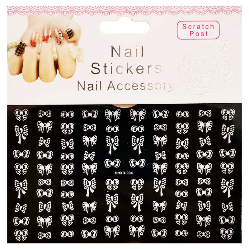 استیکر طراحی ناخن مدل پاپیون کد SNXD-034