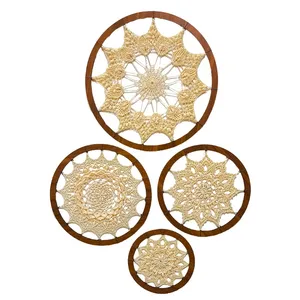 دیوارکوب بافتنی کد 002 مجموعه 4 عددی