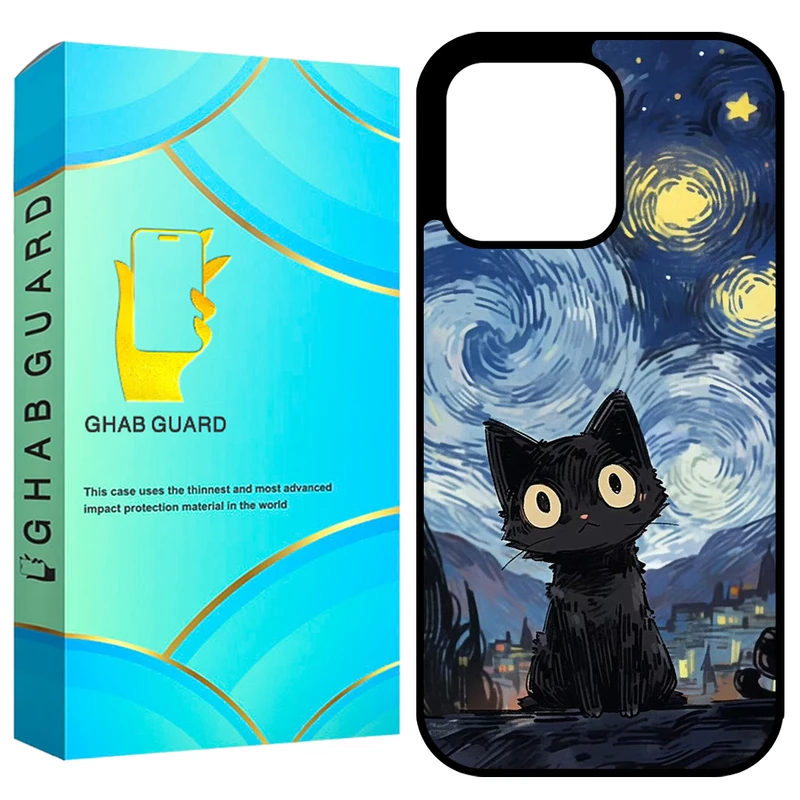  کاور قاب گارد طرح گربه مدل GCHP15PM مناسب برای گوشی موبایل اپل iPhone 15 Pro Max