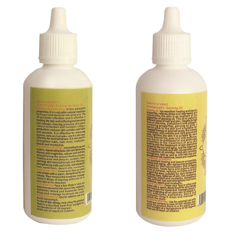 روغن قویت کننده مو، مژه و ابرو مرهم یاب مدل جنسینگ و گل مغربی حجم 80 میلی لیتر مجموعه 2 عددی روغن قویت کننده مو، مژه و ابرو مرهم یاب مدل جنسینگ و گل مغربی حجم 80 میلی لیتر مجموعه 2 عددی