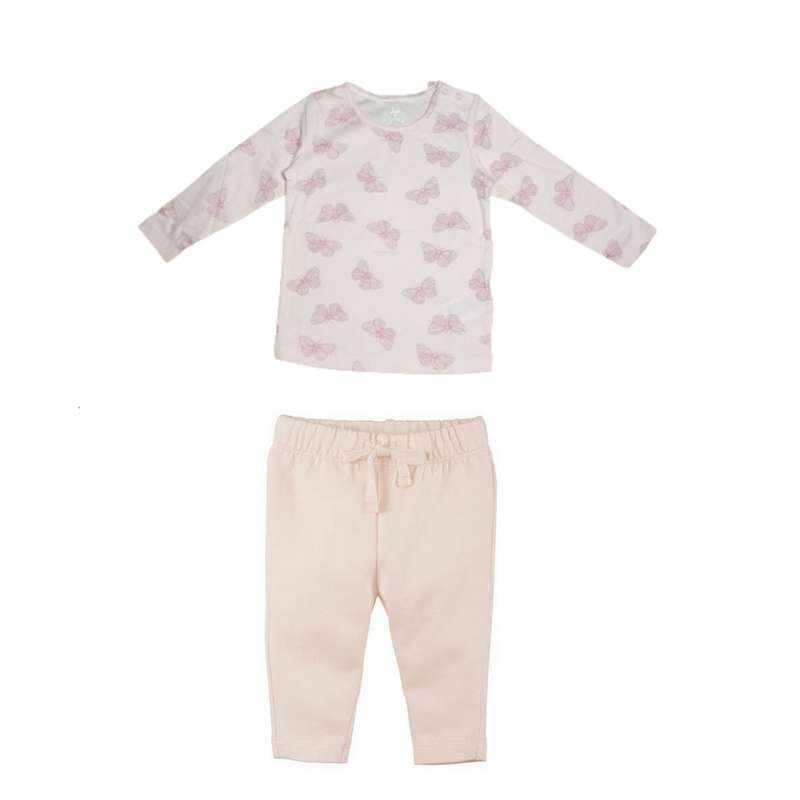 ست تی شرت و شلوار دخترانه لوپیلو مدل پروانه ای کد 187