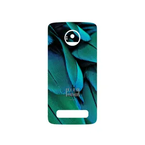 MAHOOT Green Feather Cover Sticker for Motorola Moto Z