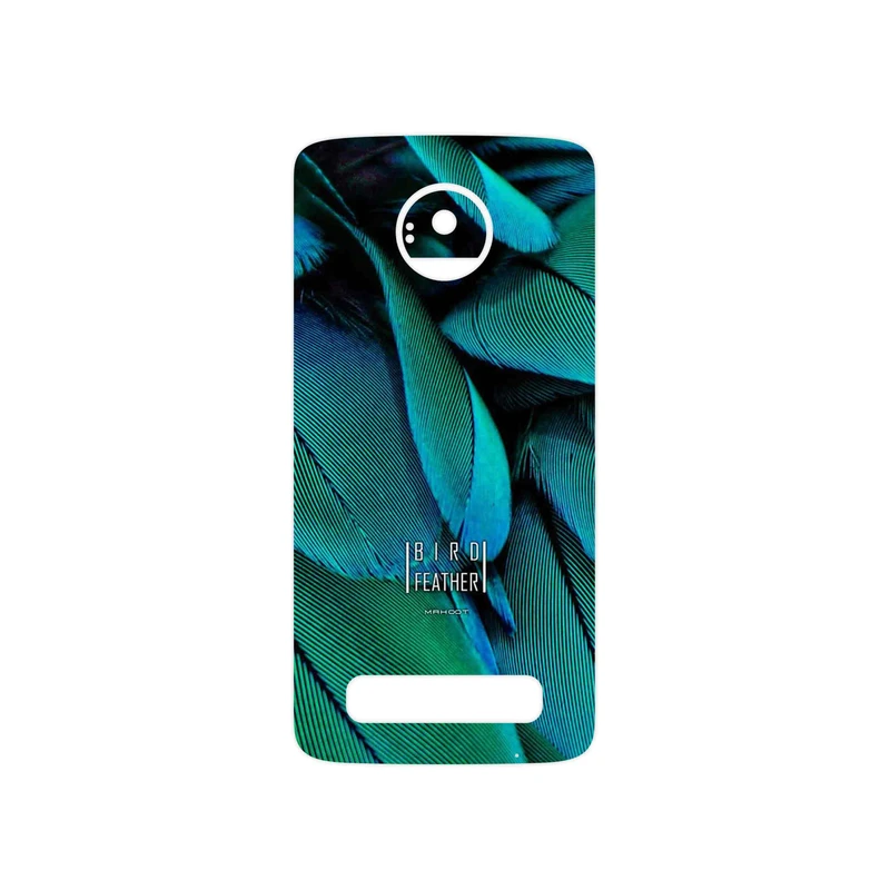 برچسب پوششی ماهوت مدل Green Feather مناسب برای گوشی موبایل موتورولا Moto Z