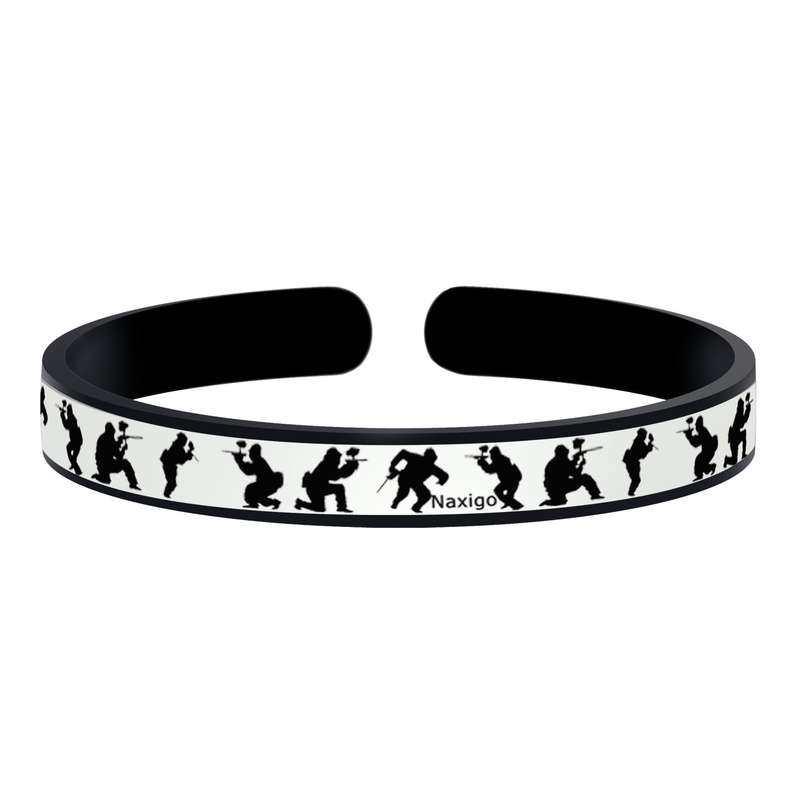 دستبند ناکسیگو طرح پینت بال مدل BR5426 دستبند ناکسیگو طرح پینت بال مدل BR5426