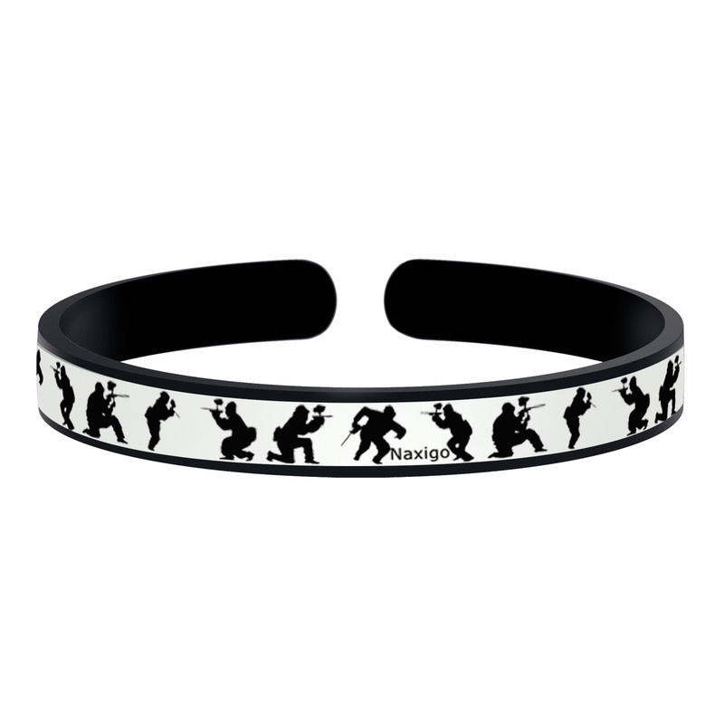 دستبند ناکسیگو طرح پینت بال مدل BR5426 دستبند ناکسیگو طرح پینت بال مدل BR5426