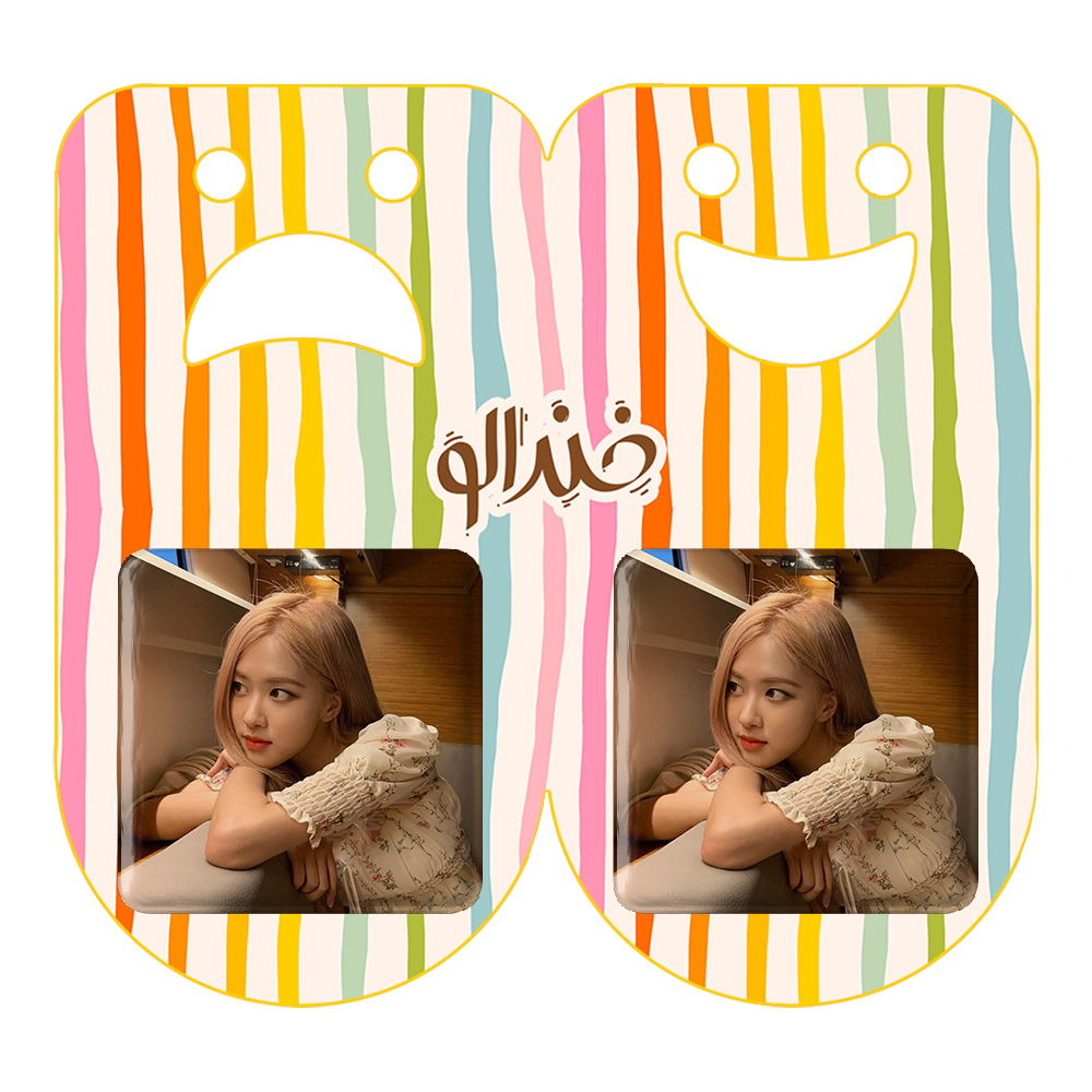 پیکسل خندالو مدل رزی بلک پینک کد 14376 به همراه مگنت