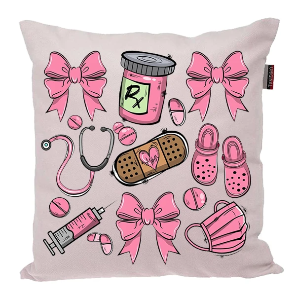 کوسن پاد آفرین مدل پرستاری روز پرستار کادر درمان بیمارستان کد PK301594 سایز 30*30 سانتی متر