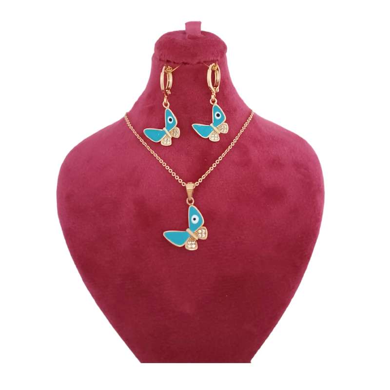 نیم ست زنانه وای اس ایکس مدل چشم نظر طرح پروانه