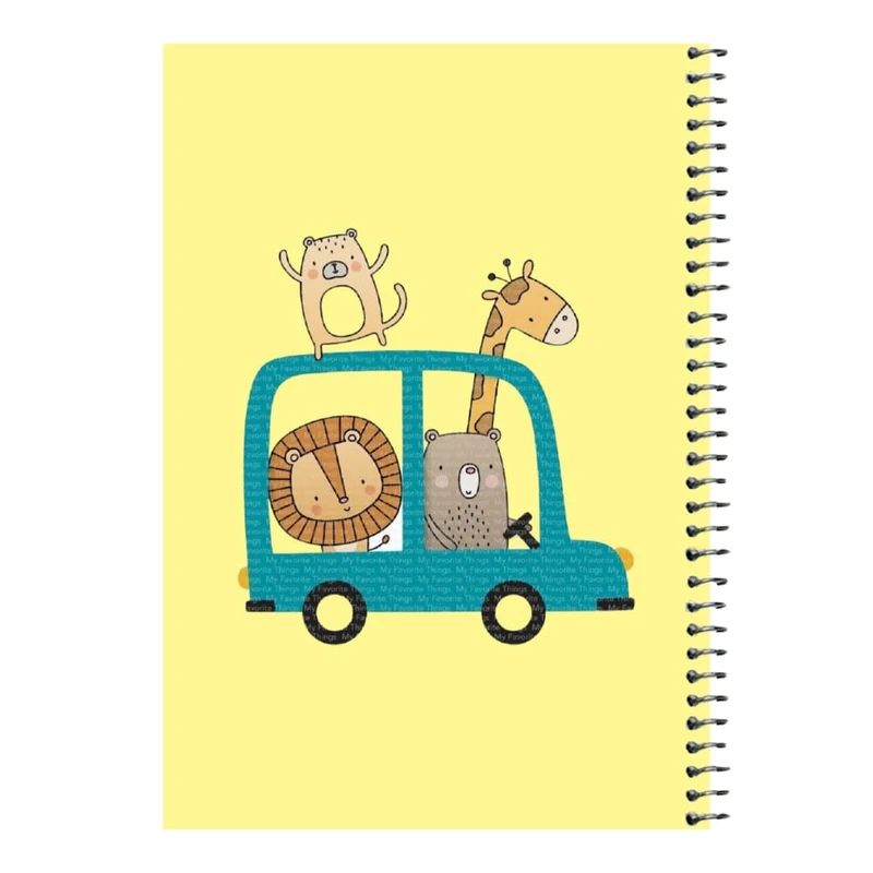 دفتر مشق 80 برگ اس جی مدل ماشین حیوانات  