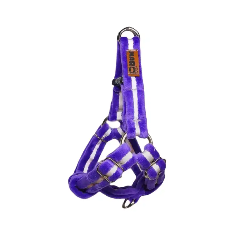 قلاده کتفی و بند قلاده سگ و گربه مدل مخملی کد s04