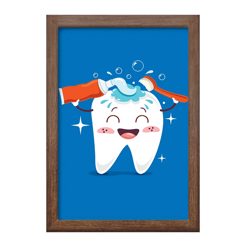 تابلو خندالو طرح دندان و دندان پزشکی کودکانه کد 36749