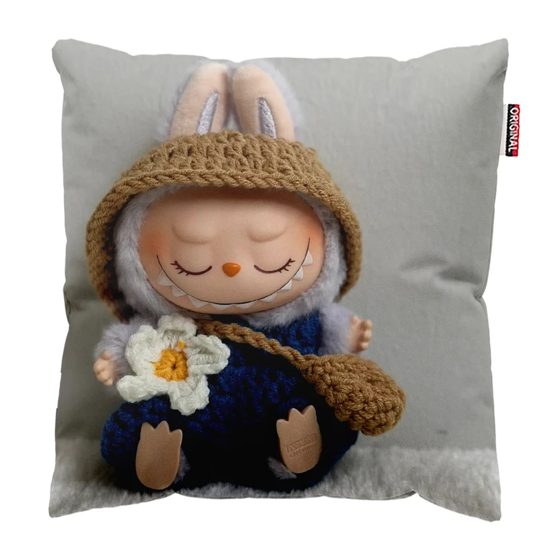 کوسن پاد آفرین مدل عروسک لبوبو کد PK301832 سایز 30*30 سانتی متر