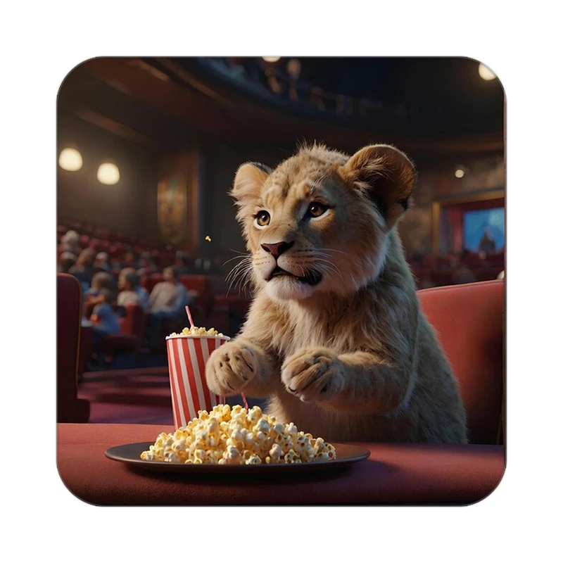 زیر لیوانی کاکتی طرح شیر مدل mp23433