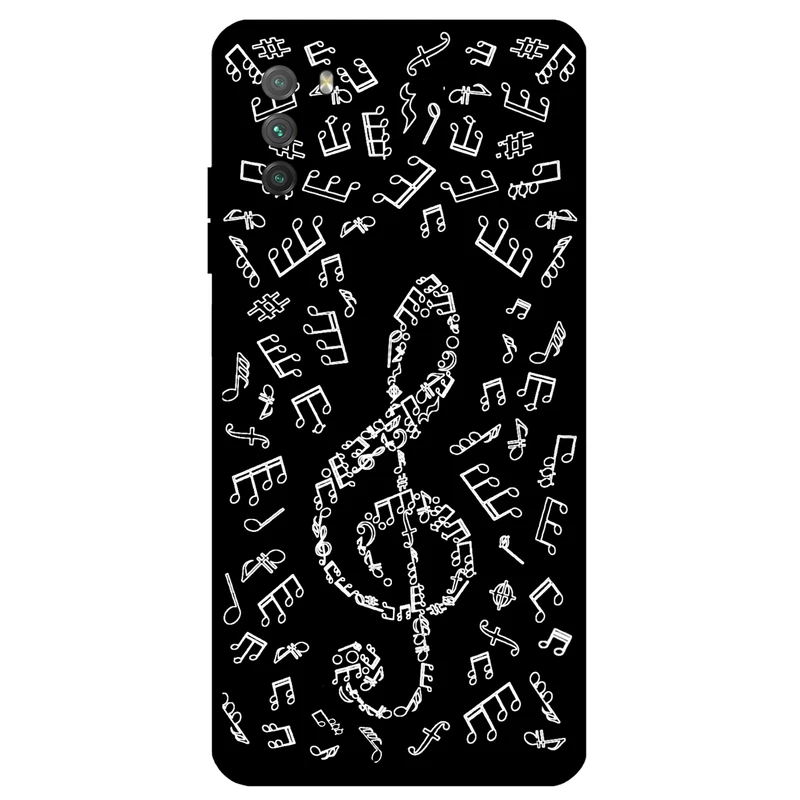 کاور مگافون طرح نوت موسیقی مدل 1370 مناسب برای گوشی موبایل شیائومی Poco M3 